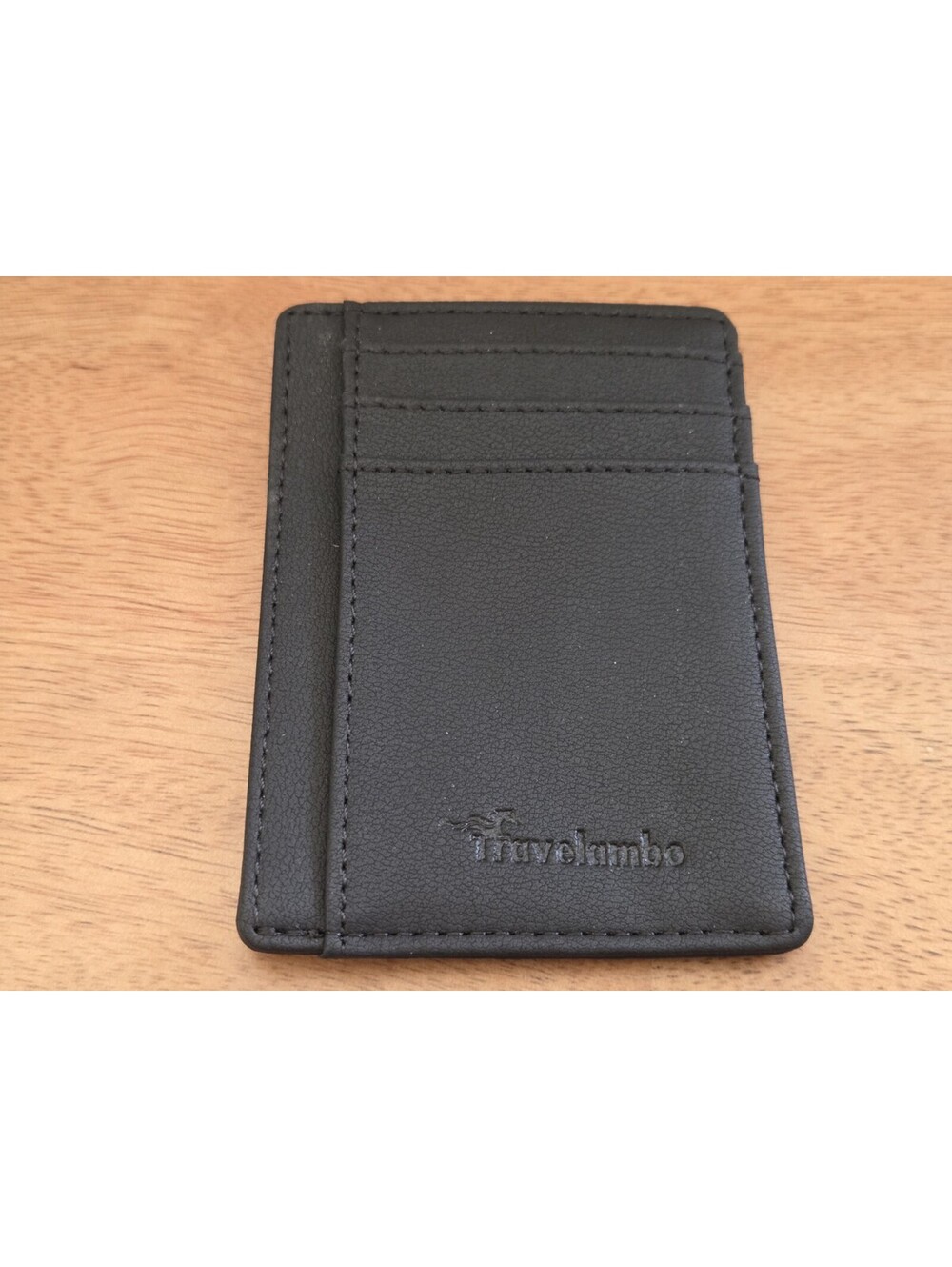Travelambo RFID Blocking Slim Front Pocket Card Holder Wallet Black